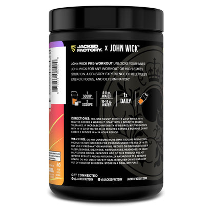Jacked Factory X John Wick - Wick Mode Pre Workout Powder - Intense Energy, Battle-Ready Focus, Unstoppable Commitment, and Sheer Will - dailyvitalstore