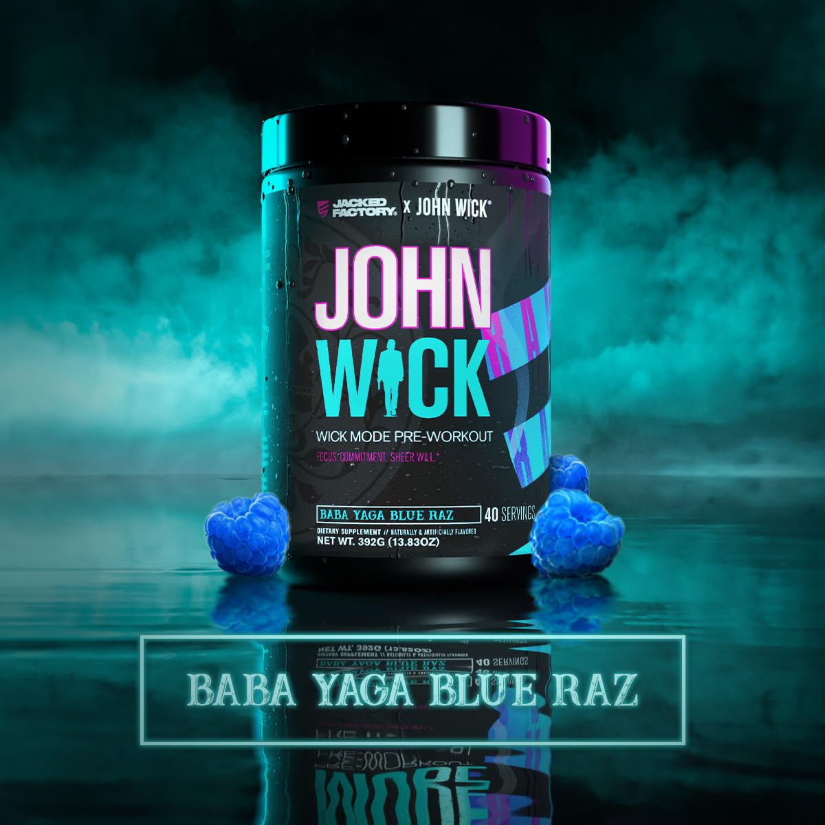 Jacked Factory X John Wick - Wick Mode Pre Workout Powder - Intense Energy, Battle-Ready Focus, Unstoppable Commitment, and Sheer Will - dailyvitalstore