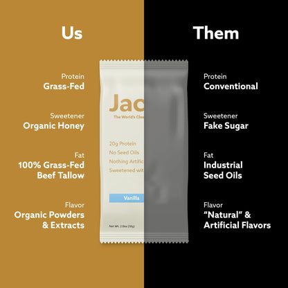 Jacob Bar, Protein Bars, Variety Pack (9 Bars Total) Contains 3 of Each; Chocolate, Vanilla, Berry - 20g Grass-Fed Protein, No Seed Oils, Nothing Artificial - dailyvitalstore