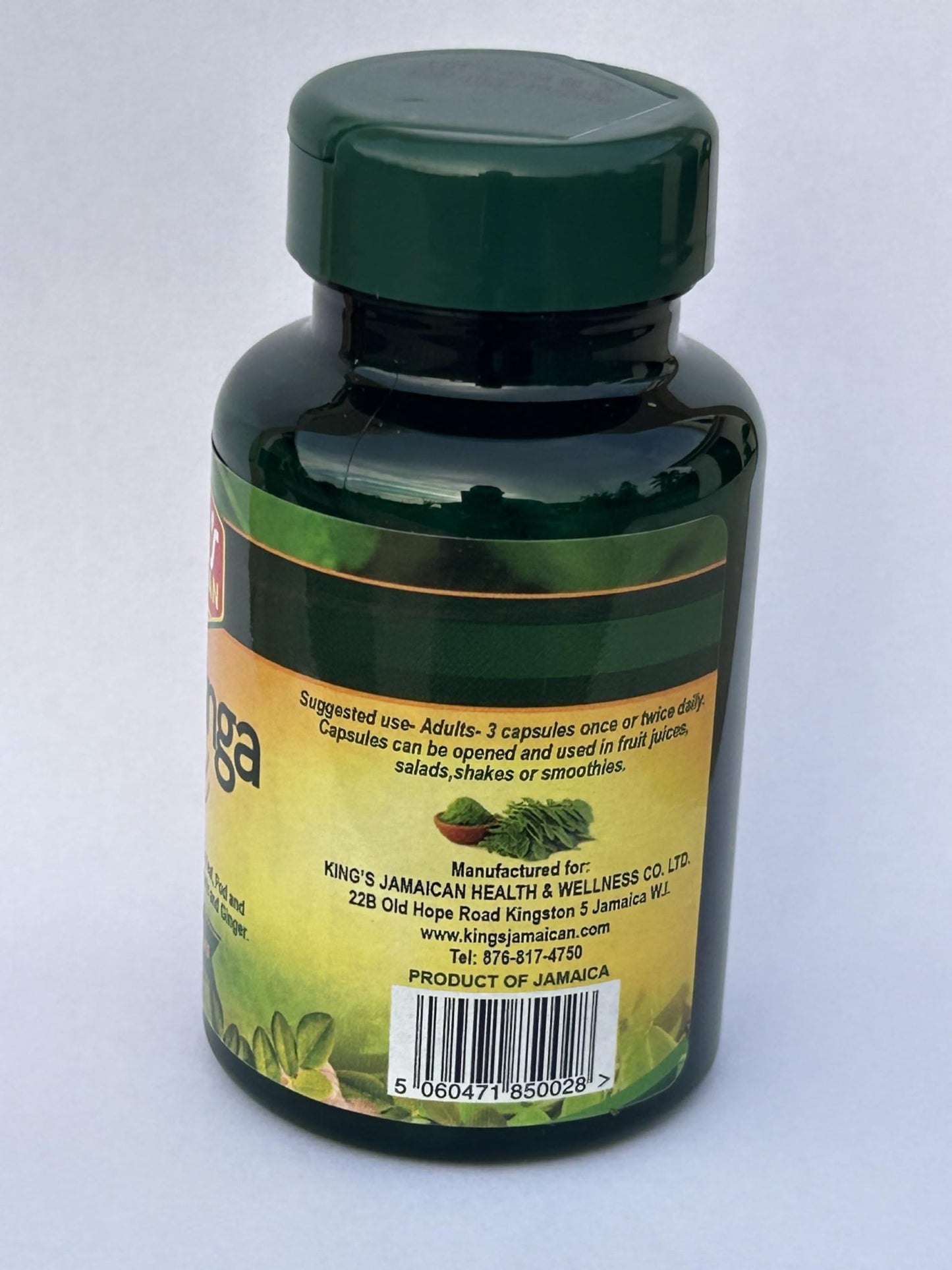 Jamaican Moringa Capsules – 100% Natural Ingredients – Made from Dried Moringa Leaves, Pods & Seeds – 90 Capsules, 500mg – with Turmeric & Ginger – Herbal Supplement, Nutrient-Rich – Easy to Swallow - dailyvitalstore