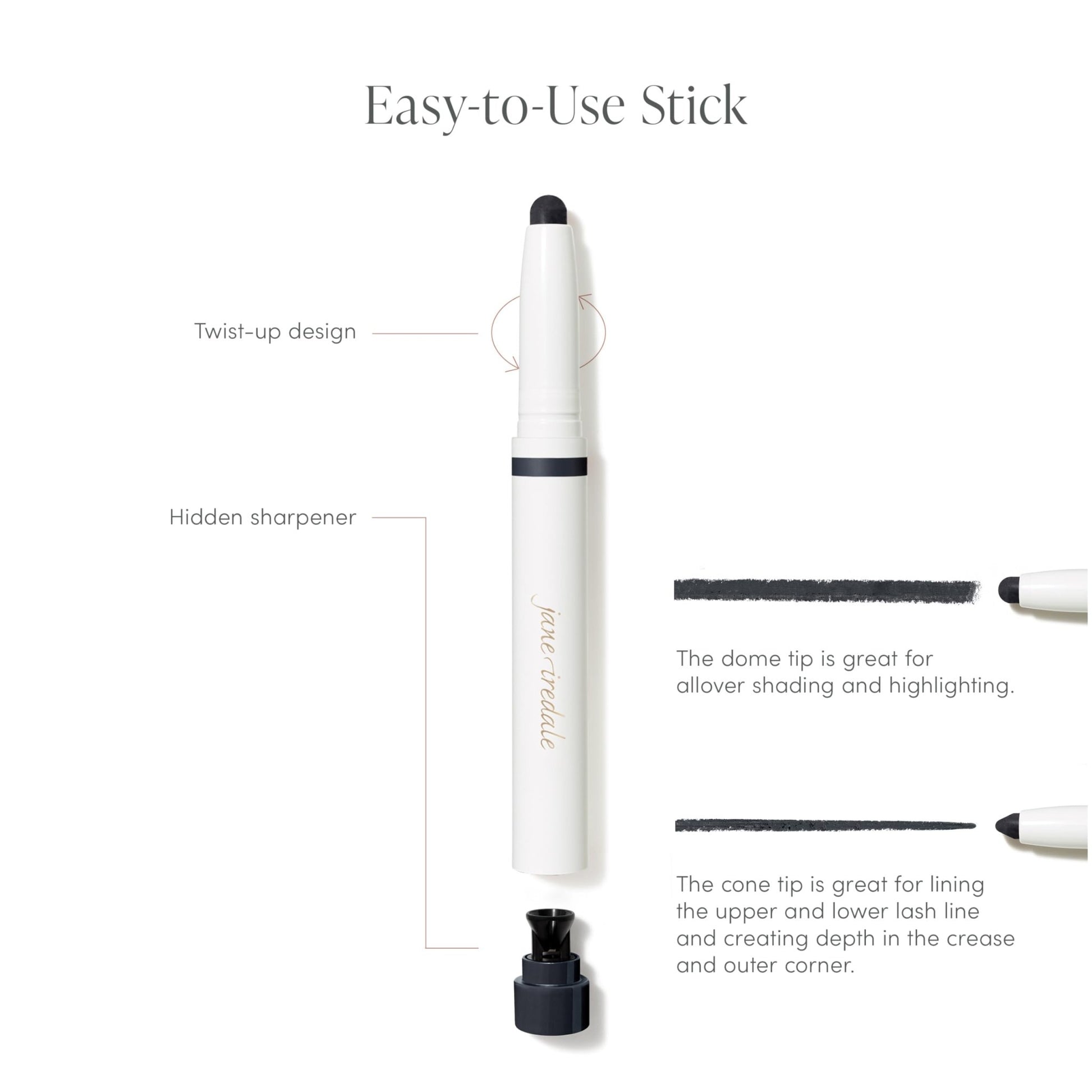 jane iredale ColorLuxe Eye Shadow Stick, Multi-Use Cream to Powder Formula with Sharpener, Highly Pigmented, Buildable, Long-Wear, Vegan, Cruelty-Free, Rosé - dailyvitalstore