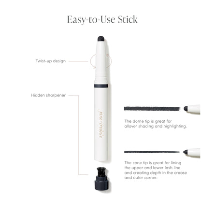 jane iredale ColorLuxe Eye Shadow Stick, Multi-Use Cream to Powder Formula with Sharpener, Highly Pigmented, Buildable, Long-Wear, Vegan, Cruelty-Free, Rosé - dailyvitalstore