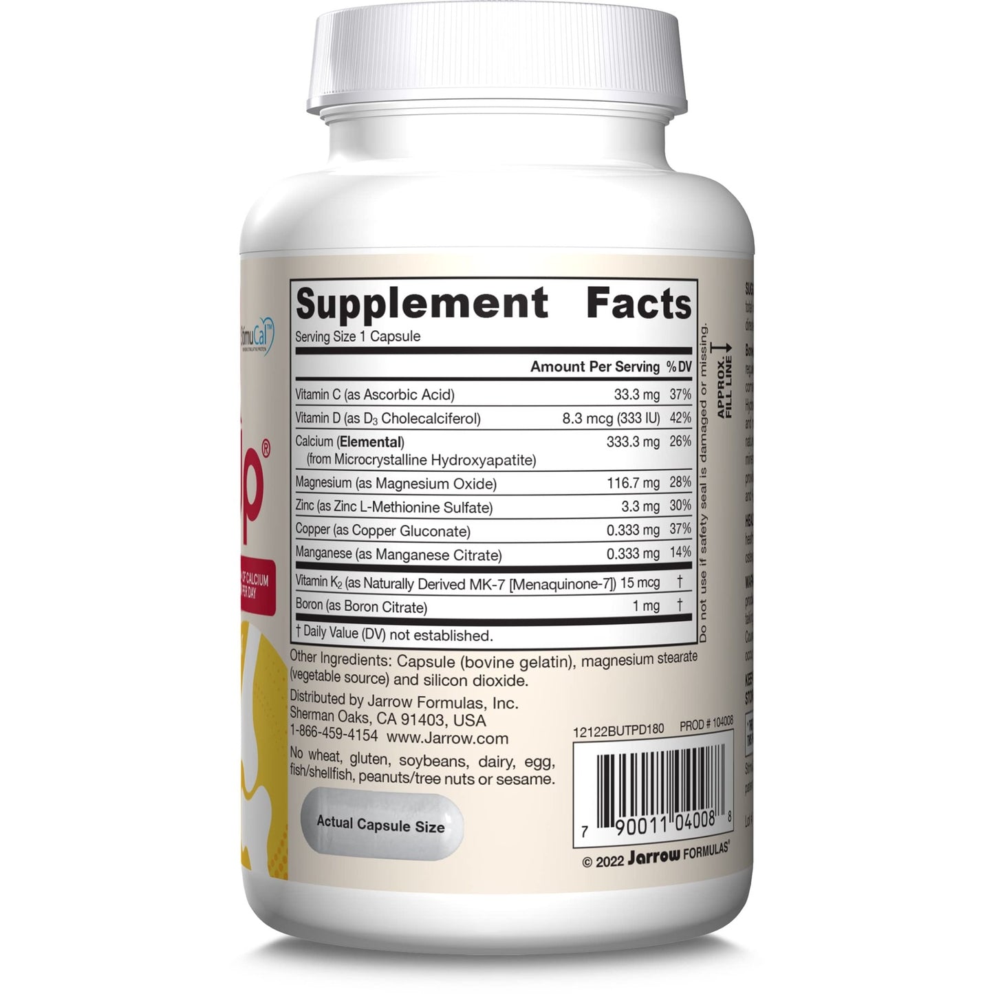 Jarrow Formulas BoneUp Three Per Day for Bone Density and Skeletal Nutrition, Includes Vitamin D3, K2 (as MK-7) and Calcium - dailyvitalstore