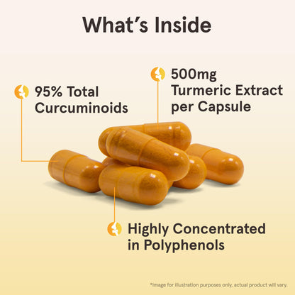 Jarrow Formulas Curcumin 95 Supplement - Turmeric Extract Supplement, 500 mg for Antioxidant & Joint Support, 120 Capsules - dailyvitalstore