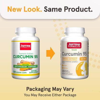 Jarrow Formulas Curcumin 95 Supplement - Turmeric Extract Supplement, 500 mg for Antioxidant & Joint Support, 120 Capsules - dailyvitalstore