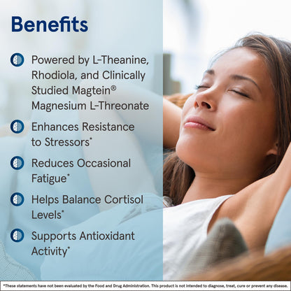 Jarrow Formulas Magnesium L-Threonate, MagMind Stress Resistance with L-Theanine and Rhodiolife, High Absorption Magnesium, Stress Relief and Mood Support, 60 Veggie Capsules, Up to a 30 Day Supply - dailyvitalstore