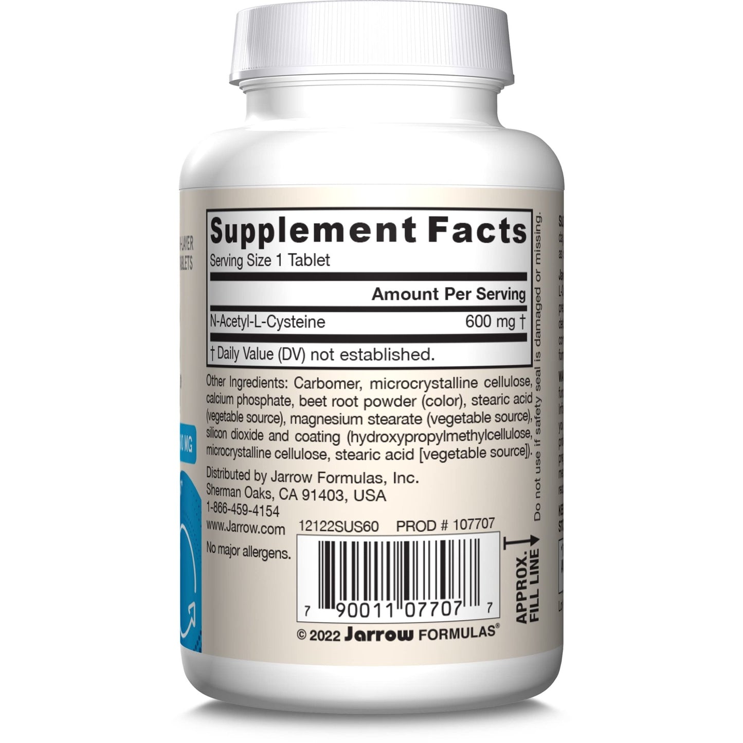 Jarrow Formulas N-A-C Sustain 600 mg, Dietary Supplement, NAC 600 mg, an Antioxidant Amino Acid Support - dailyvitalstore