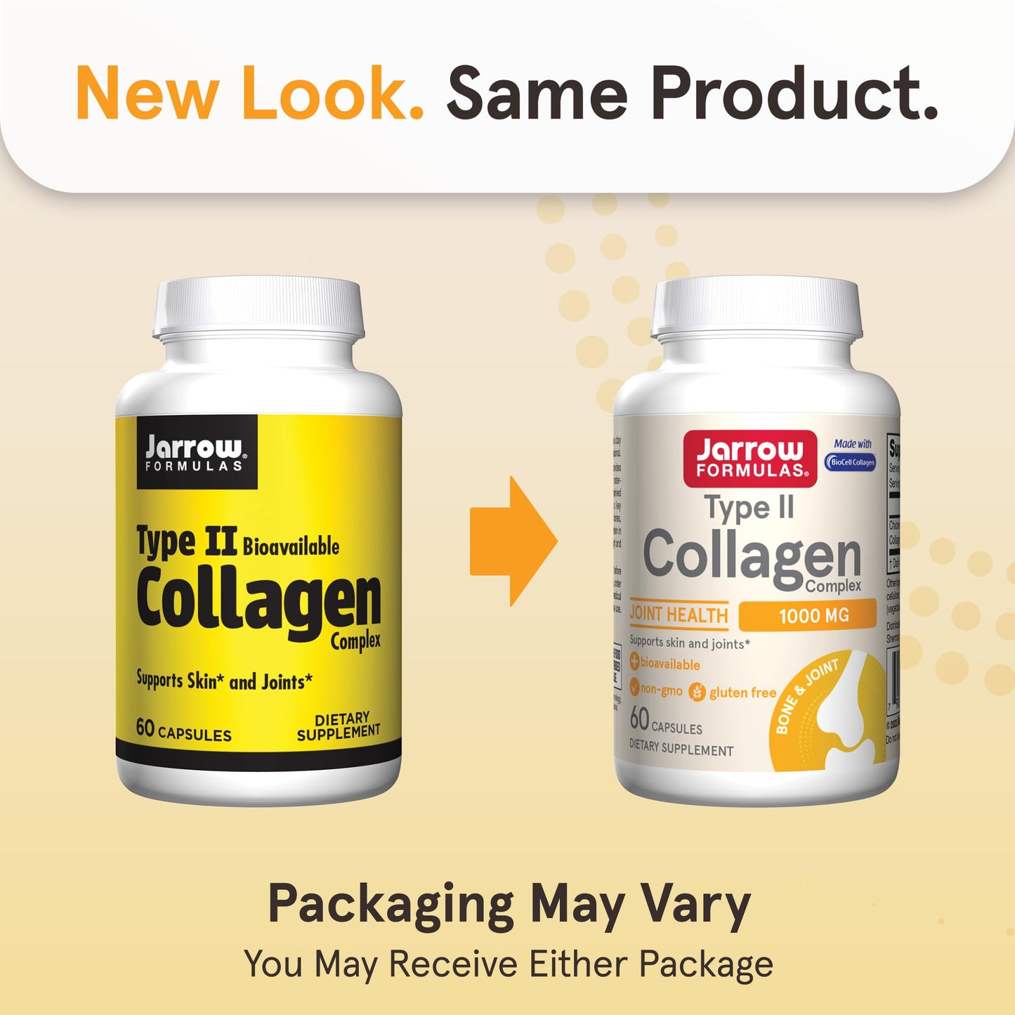 Jarrow Formulas® Type II Collagen Complex 1000 mg Supplements, Supports Skin and Joint Health, 60 Capsules, 30 Day Supply - dailyvitalstore