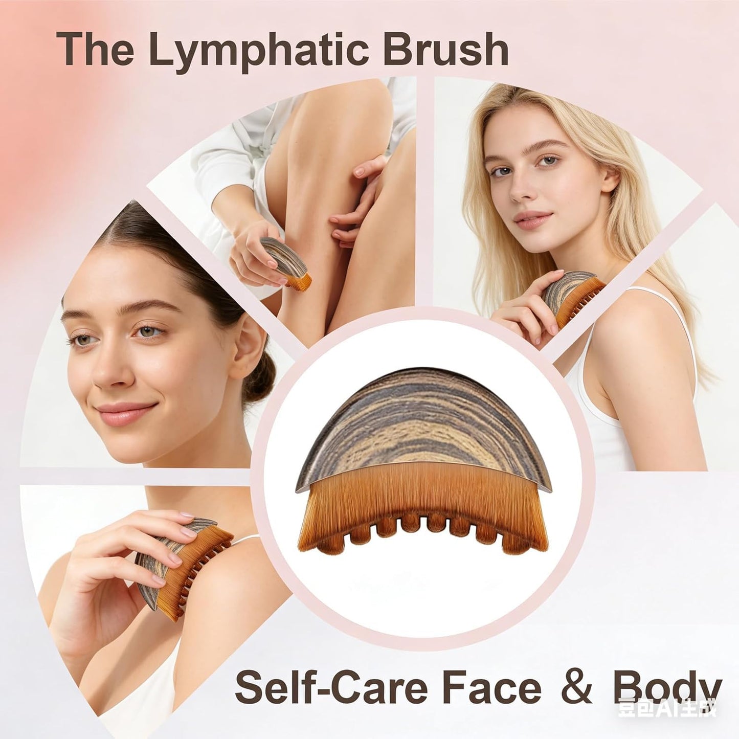 JBSZTH 2-Pack Lymphatic Contour Face Brush, Lymphatic Drainage & Contour Face Massage Brush Set for Gua Sha, Puffiness Reduction, Glowing Skin, Gentle Daily Facial and Body Massage Tool - dailyvitalstore