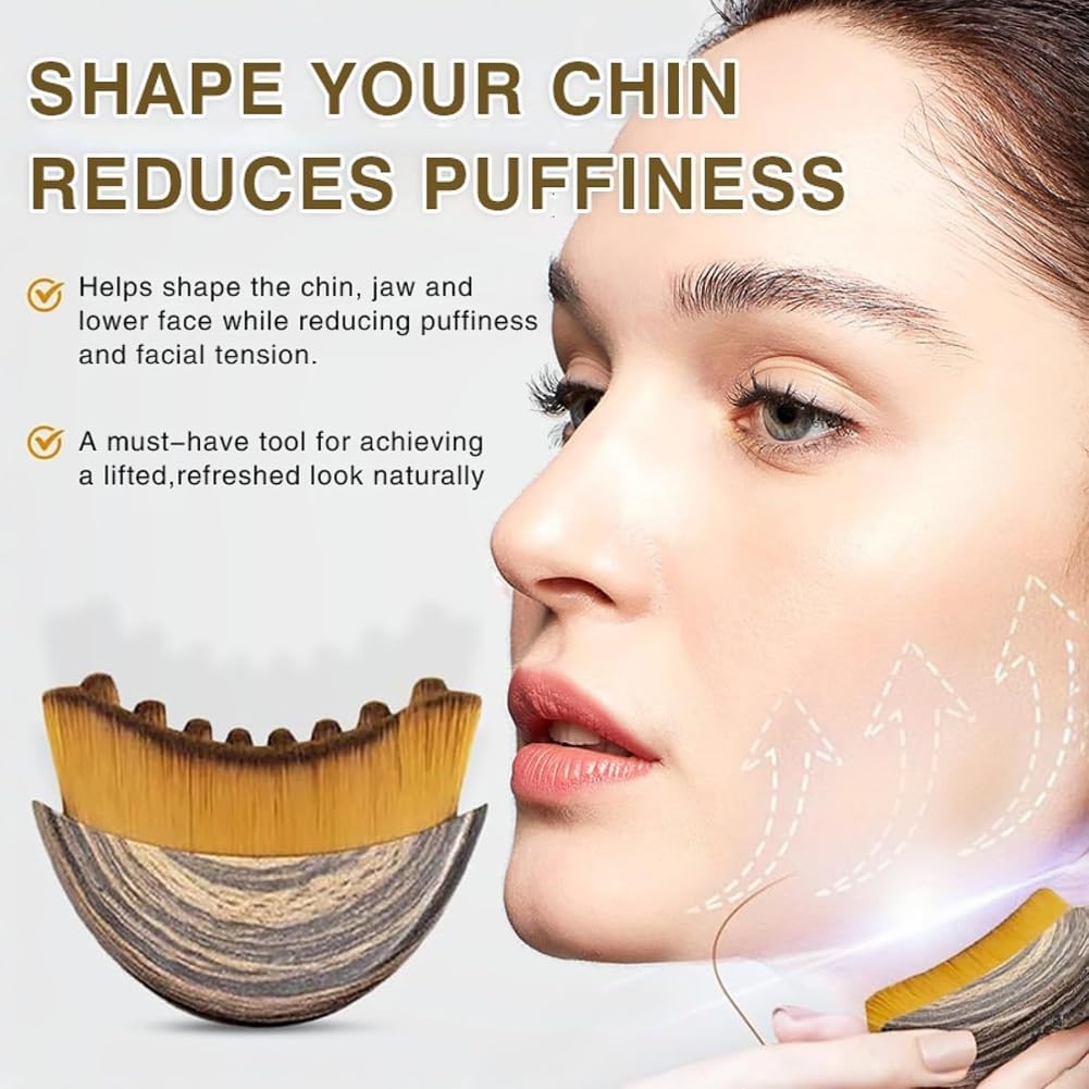 JBSZTH 2-Pack Lymphatic Contour Face Brush, Lymphatic Drainage & Contour Face Massage Brush Set for Gua Sha, Puffiness Reduction, Glowing Skin, Gentle Daily Facial and Body Massage Tool - dailyvitalstore