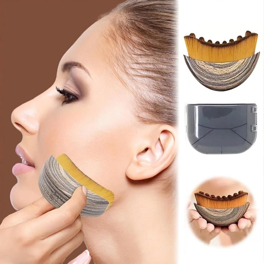 JBSZTH 2-Pack Lymphatic Contour Face Brush, Lymphatic Drainage & Contour Face Massage Brush Set for Gua Sha, Puffiness Reduction, Glowing Skin, Gentle Daily Facial and Body Massage Tool - dailyvitalstore