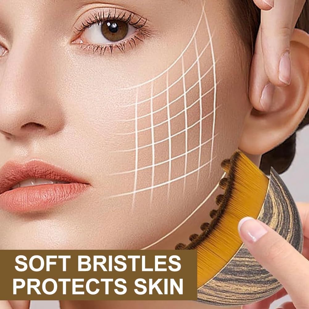 JBSZTH 2-Pack Lymphatic Contour Face Brush, Lymphatic Drainage & Contour Face Massage Brush Set for Gua Sha, Puffiness Reduction, Glowing Skin, Gentle Daily Facial and Body Massage Tool - dailyvitalstore