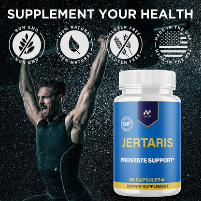 Jertaris Capsules, Official Jertaris Support Pills for men with All Natural Ingredients, Advanced Formula for Optimal Health & Wellness Support with Premium Vitamins for Active Lifestyle (60 Capsules) - dailyvitalstore