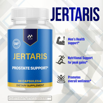 Jertaris Capsules, Official Jertaris Support Pills for men with All Natural Ingredients, Advanced Formula for Optimal Health & Wellness Support with Premium Vitamins for Active Lifestyle (60 Capsules) - dailyvitalstore