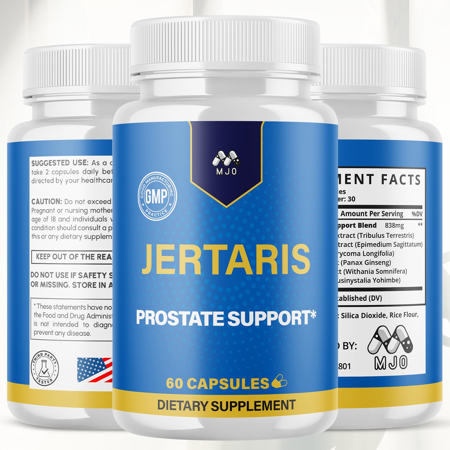 Jertaris Capsules, Official Jertaris Support Pills for men with All Natural Ingredients, Advanced Formula for Optimal Health & Wellness Support with Premium Vitamins for Active Lifestyle (60 Capsules) - dailyvitalstore