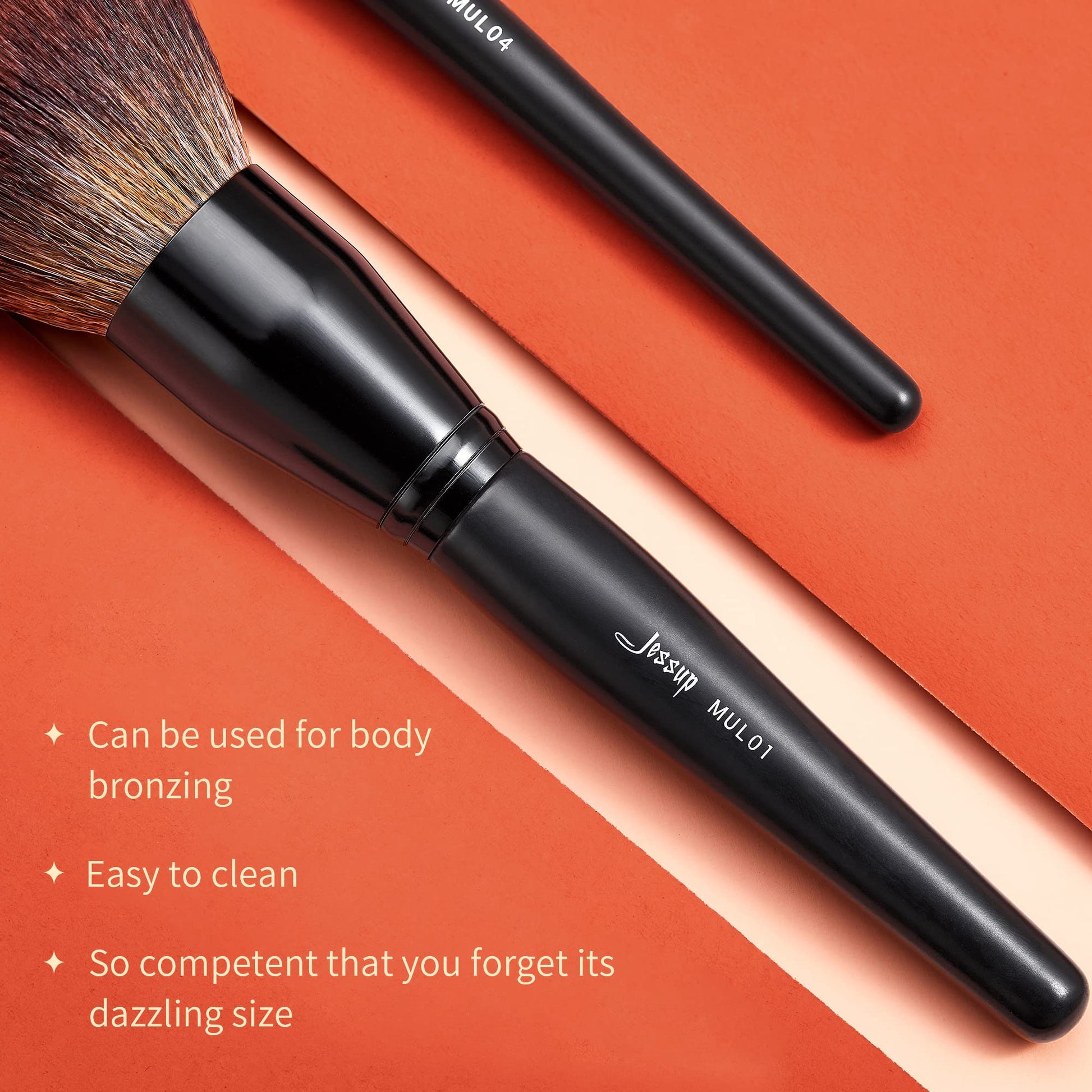 Jessup Powder Makeup Brush, Large Finishing Mineral Powder Brush for Full Face, Body Makeup, Vegan Flawlessly Face Brush for Powder, Blush & Bronzer MUL01 - dailyvitalstore