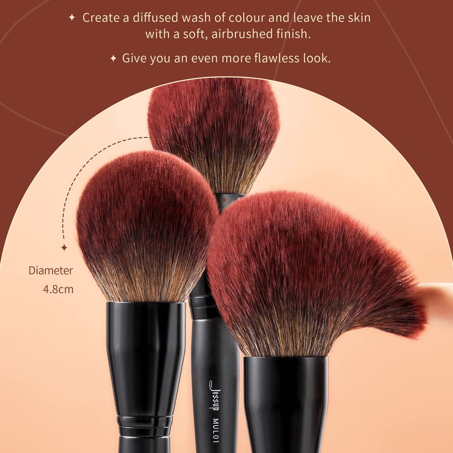Jessup Powder Makeup Brush, Large Finishing Mineral Powder Brush for Full Face, Body Makeup, Vegan Flawlessly Face Brush for Powder, Blush & Bronzer MUL01 - dailyvitalstore