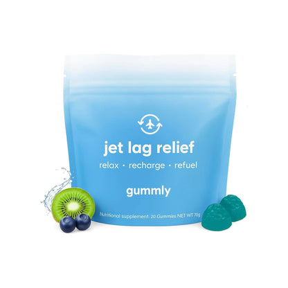 Jet Lag Remedy for Travel Gummies • No Jet Lag Pills Alternative • Travel Essentials • Support Adjustment to Time Zones and Circadian Rhythm • Delicious Tropical Berry Flavor • 20 Gummies 3-5 Trips - dailyvitalstore