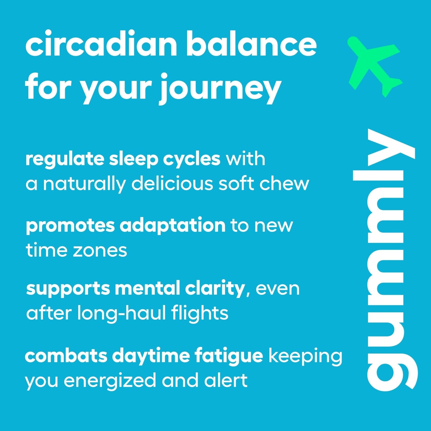 Jet Lag Remedy for Travel Gummies • No Jet Lag Pills Alternative • Travel Essentials • Support Adjustment to Time Zones and Circadian Rhythm • Delicious Tropical Berry Flavor • 20 Gummies 3-5 Trips - dailyvitalstore