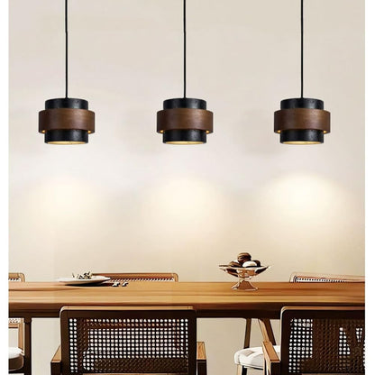 JIANGXMF Nordic Natural Travertine Pendant Light Wabi-sabi Stone Chandelier Retro Industry Hanging Ceiling Lamp for Bedroom Bedside Study Dining Table Lighting (Black) - dailyvitalstore