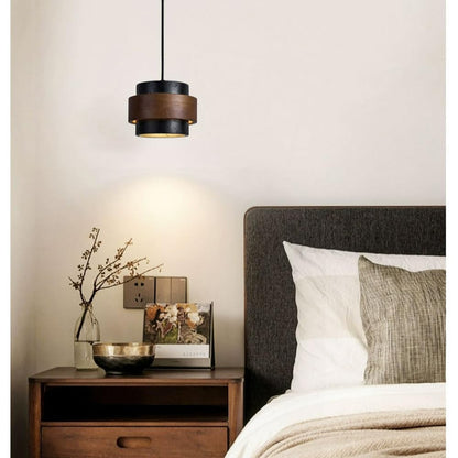 JIANGXMF Nordic Natural Travertine Pendant Light Wabi-sabi Stone Chandelier Retro Industry Hanging Ceiling Lamp for Bedroom Bedside Study Dining Table Lighting (Black) - dailyvitalstore