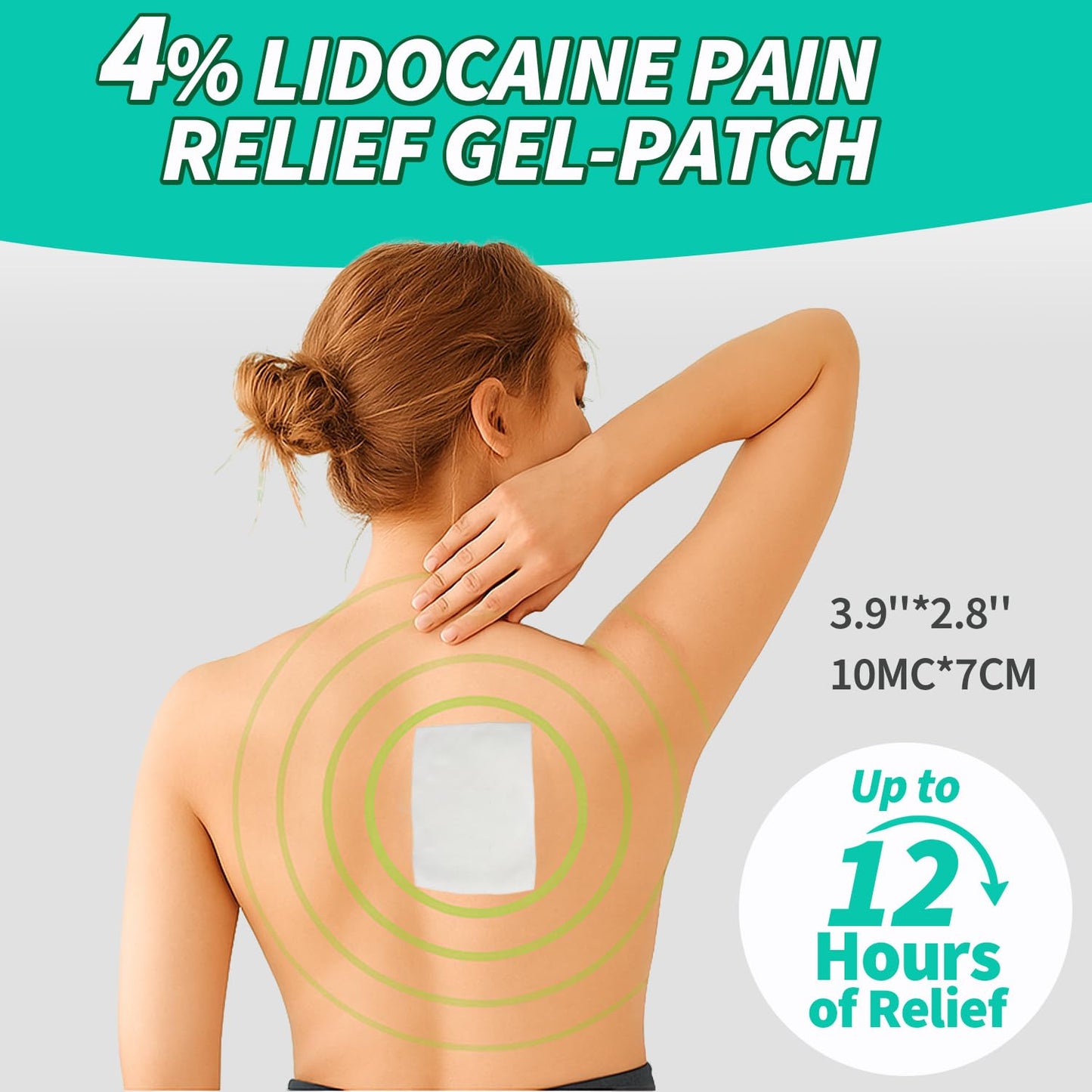 JIATUHAN 4% Lidocaine Pain Relief Patches – Maximum Strength for Back, Neck, Joint & Muscle Pain – Long-Lasting & Flexible – 15 Patches - dailyvitalstore