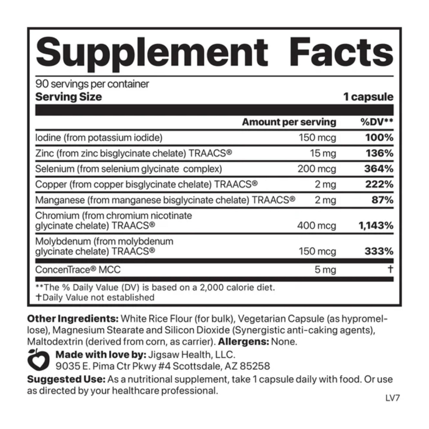 Jigsaw Health Multi-Mineral Essential Blend | 90 Capsules | 90 Servings - dailyvitalstore
