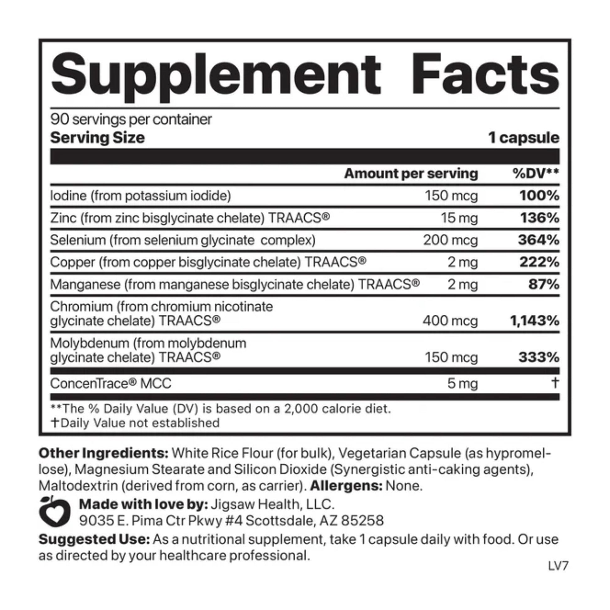 Jigsaw Health Multi-Mineral Essential Blend | 90 Capsules | 90 Servings - dailyvitalstore