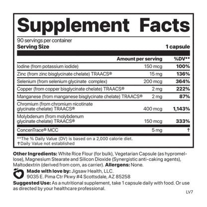 Jigsaw Health Multi-Mineral Essential Blend | 90 Capsules | 90 Servings - dailyvitalstore