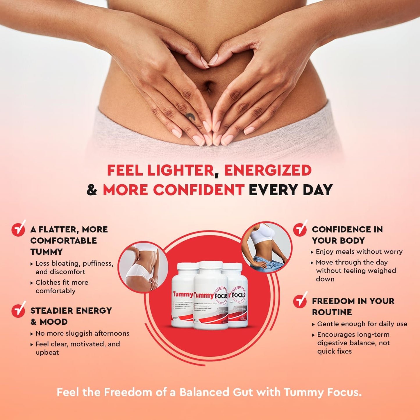JJ Smith Tummy Focus – Digestive Cleanse Supplement with Ozonated Oxygenated Magnesium – Supports Digestion, Regularity, Bloating, Gut Balance, Nutrient Absorption, Energy & a Flatter Belly - dailyvitalstore
