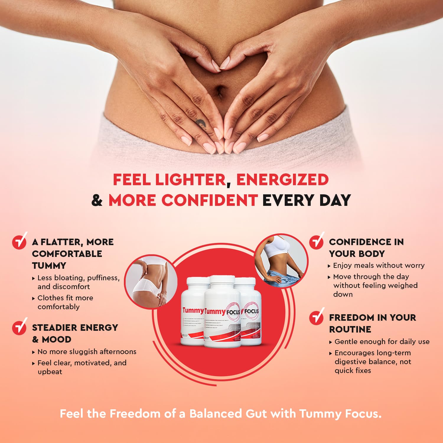 JJ Smith Tummy Focus – Digestive Cleanse Supplement with Ozonated Oxygenated Magnesium – Supports Digestion, Regularity, Bloating, Gut Balance, Nutrient Absorption, Energy & a Flatter Belly - dailyvitalstore