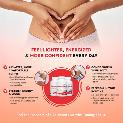 JJ Smith Tummy Focus – Digestive Cleanse Supplement with Ozonated Oxygenated Magnesium – Supports Digestion, Regularity, Bloating, Gut Balance, Nutrient Absorption, Energy & a Flatter Belly - dailyvitalstore