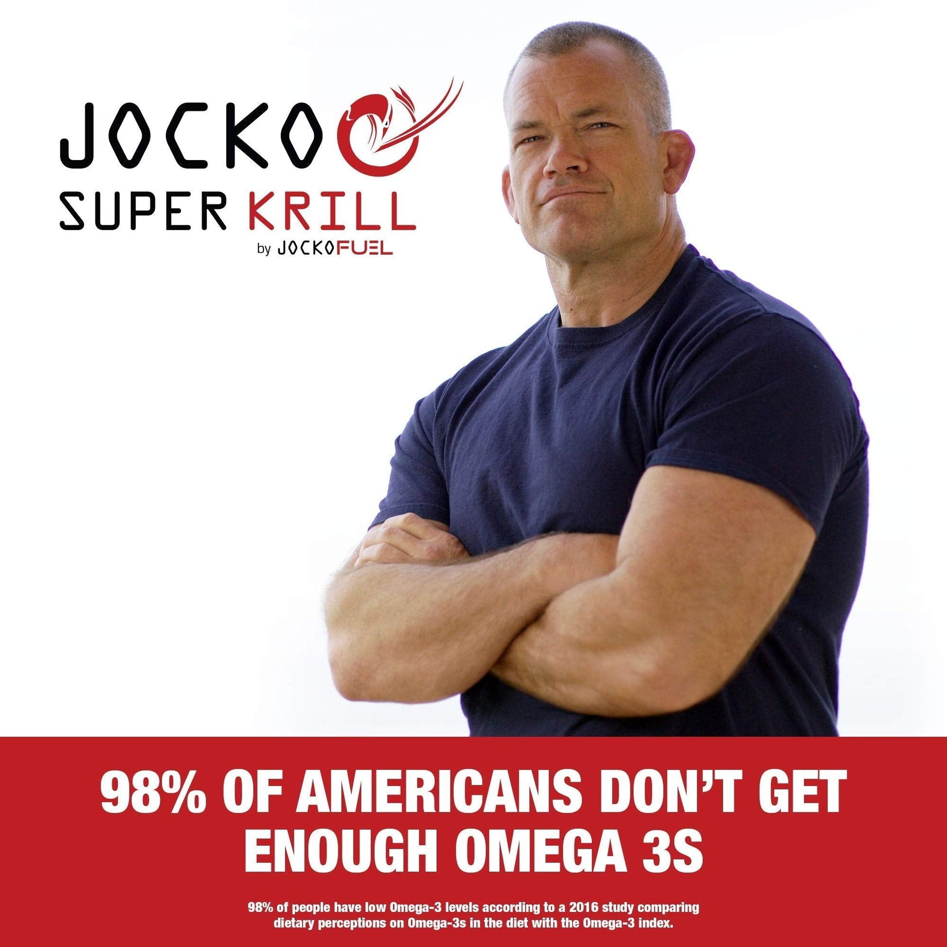 Jocko Fuel Antarctic Krill Oil Omega 3 Fatty Acid Supplements DHA & EPA - 1000mg Softgels - Supports Joints, Mobility & Mental Function (60 Softgels) - dailyvitalstore