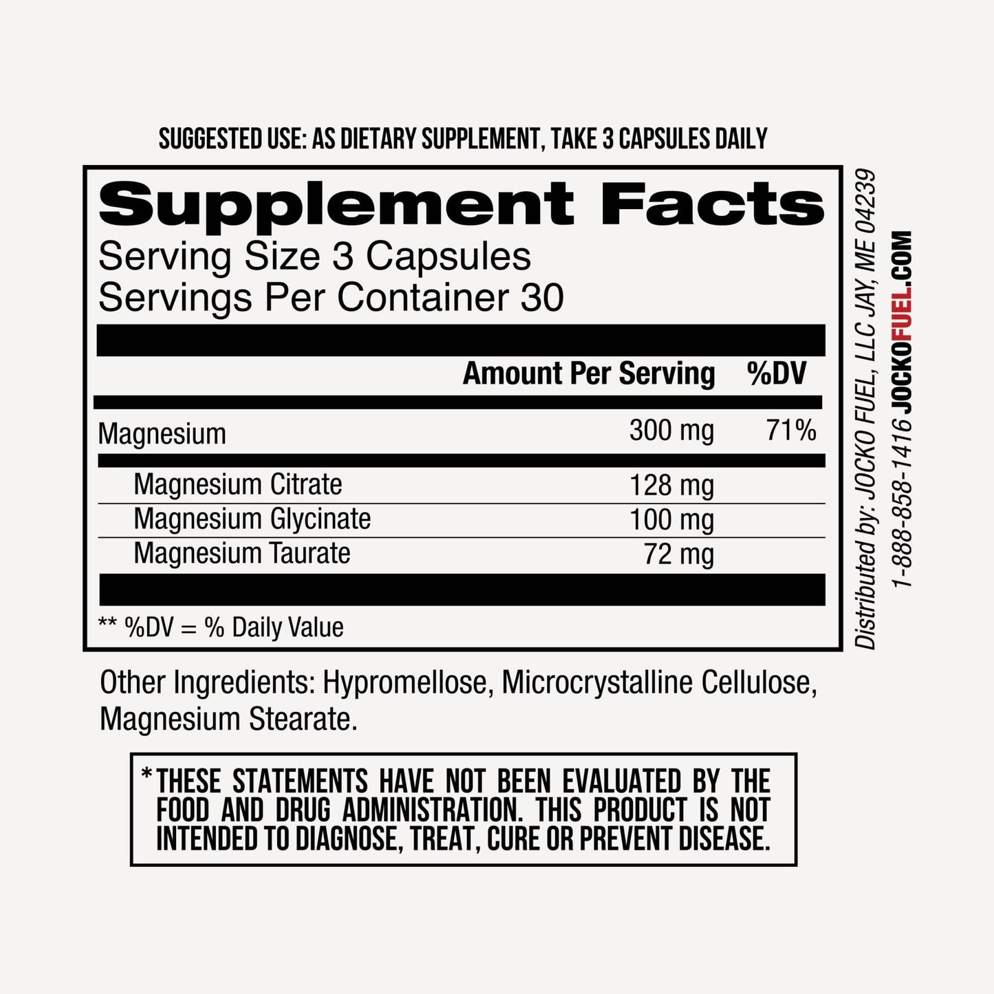 Jocko Fuel Magnesium Complex Supplement - Magnesium Glycinate, Citrate, & Taurate Capsules Dietary Supplement for Muscle Recovery & Relaxation, Heart, Nerve, Bone Support, & Sleep 30-Day Supply - dailyvitalstore