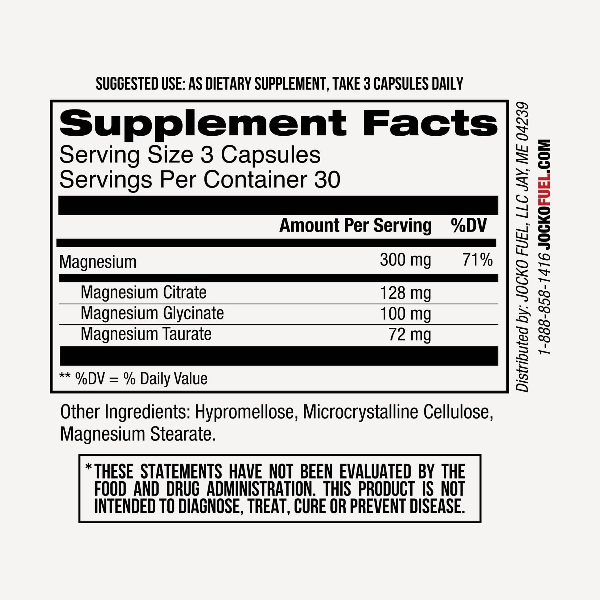Jocko Fuel Magnesium Complex Supplement - Magnesium Glycinate, Citrate, & Taurate Capsules Dietary Supplement for Muscle Recovery & Relaxation, Heart, Nerve, Bone Support, & Sleep 30-Day Supply - dailyvitalstore