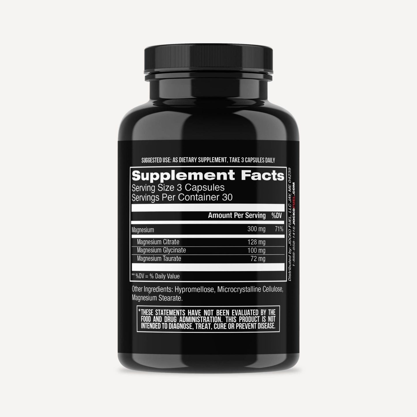 Jocko Fuel Magnesium Complex Supplement - Magnesium Glycinate, Citrate, & Taurate Capsules Dietary Supplement for Muscle Recovery & Relaxation, Heart, Nerve, Bone Support, & Sleep 30-Day Supply - dailyvitalstore