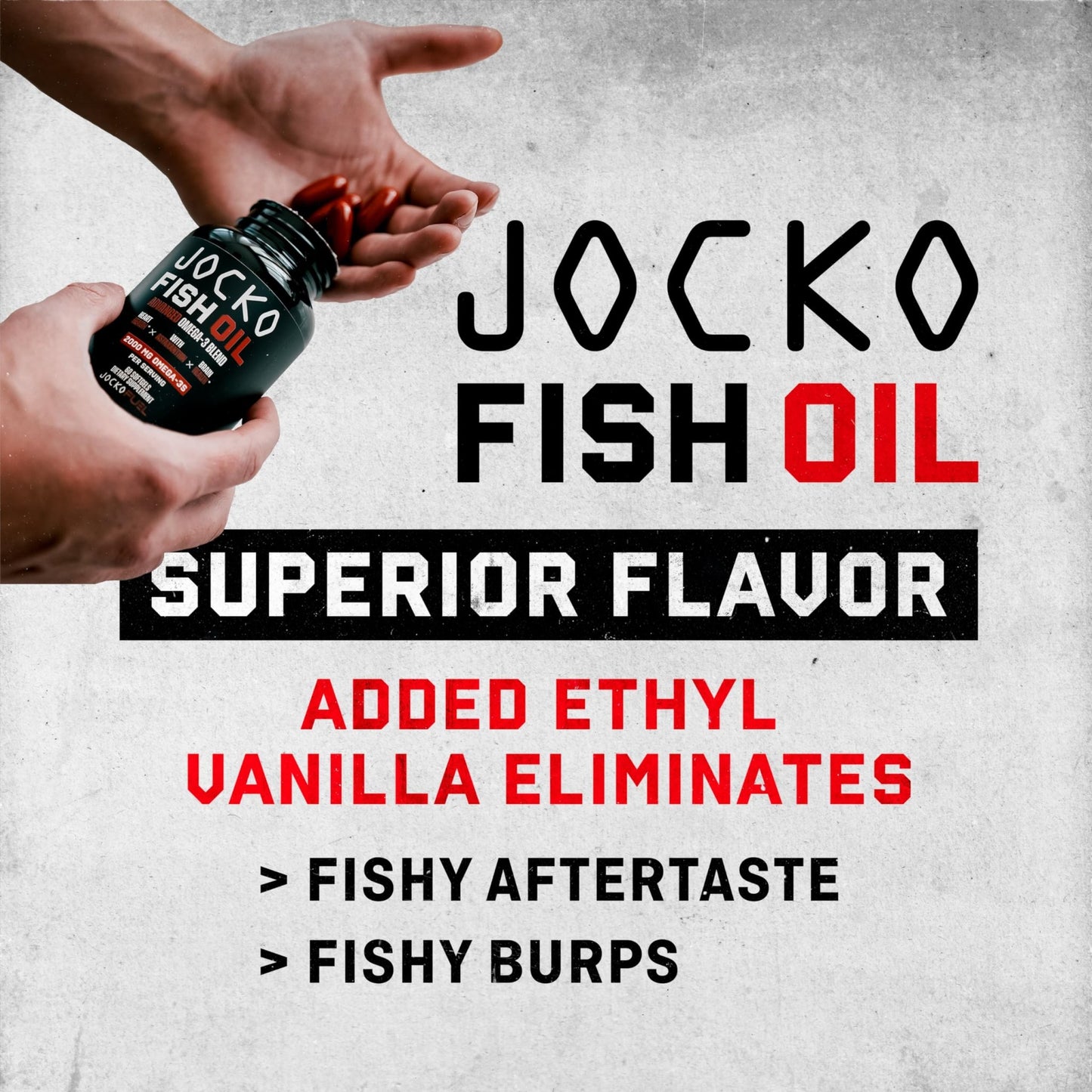 Jocko Fuel Omega 3 Fish Oil Supplement 2000mg - Burpless Fatty Acid Supplement, Wild Caught, Powerful Antioxidant with Astaxanthin (60 Capsules) - dailyvitalstore