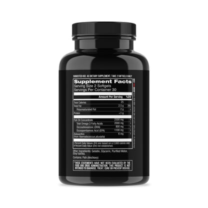 Jocko Fuel Omega 3 Fish Oil Supplement 2000mg - Burpless Fatty Acid Supplement, Wild Caught, Powerful Antioxidant with Astaxanthin (60 Capsules) - dailyvitalstore