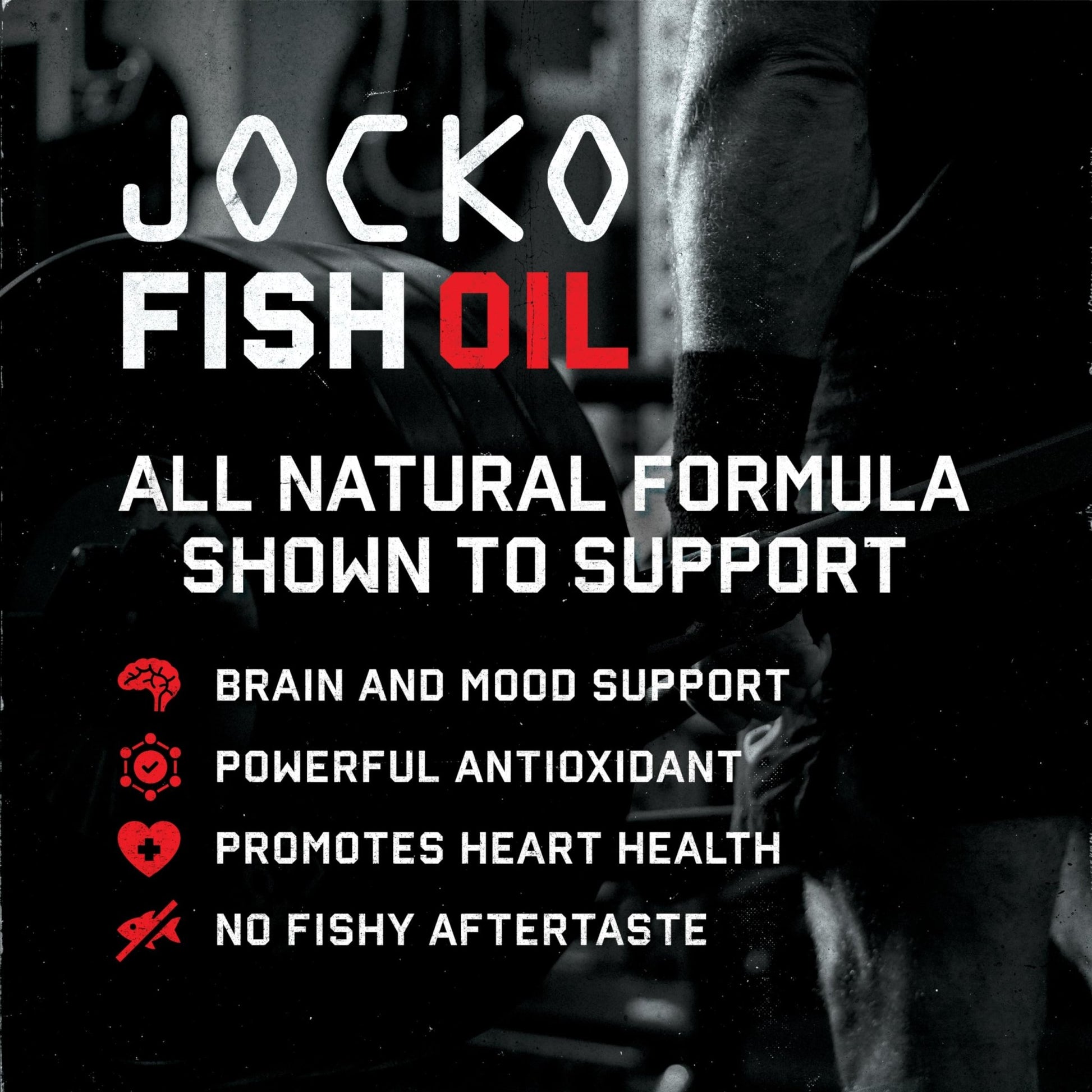 Jocko Fuel Omega 3 Fish Oil Supplement 2000mg - Burpless Fatty Acid Supplement, Wild Caught, Powerful Antioxidant with Astaxanthin (60 Capsules) - dailyvitalstore