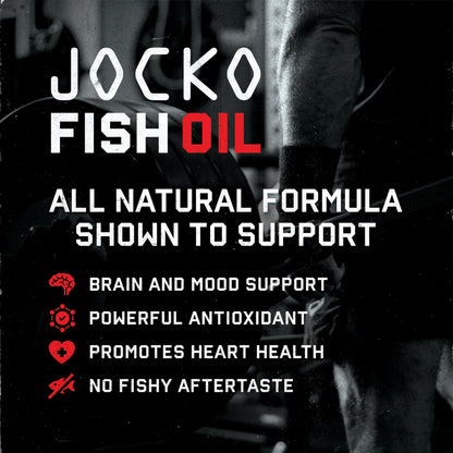 Jocko Fuel Omega 3 Fish Oil Supplement 2000mg - Burpless Fatty Acid Supplement, Wild Caught, Powerful Antioxidant with Astaxanthin (60 Capsules) - dailyvitalstore