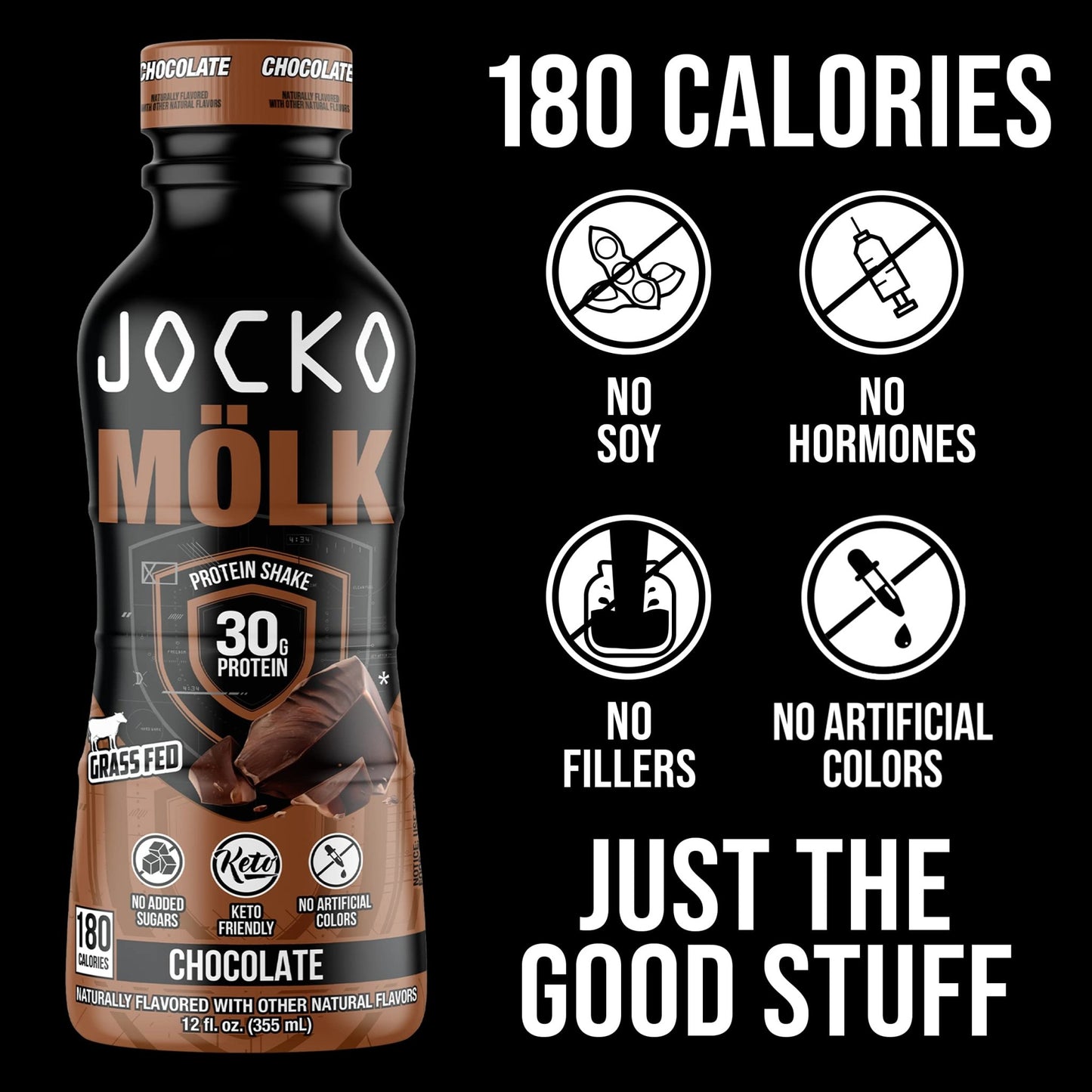 Jocko Fuel Protein Shake Bundle - Vanilla and Chocolate (24 Count) - dailyvitalstore