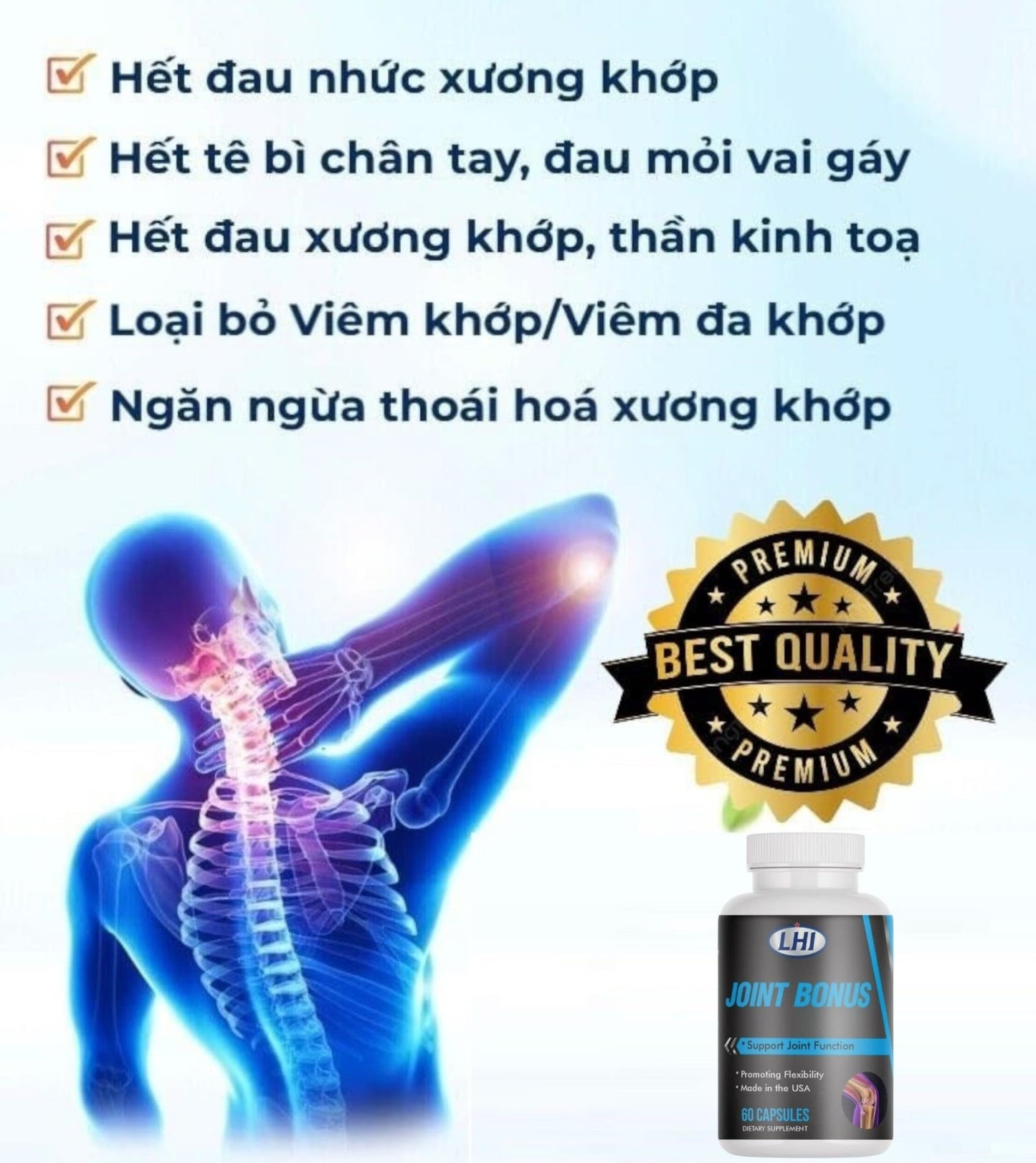 Joint Bonus Hỗ Trợ Xương Khớp (100% Authentic, Sản Phẩm Chính Hãng Tại USA) - dailyvitalstore
