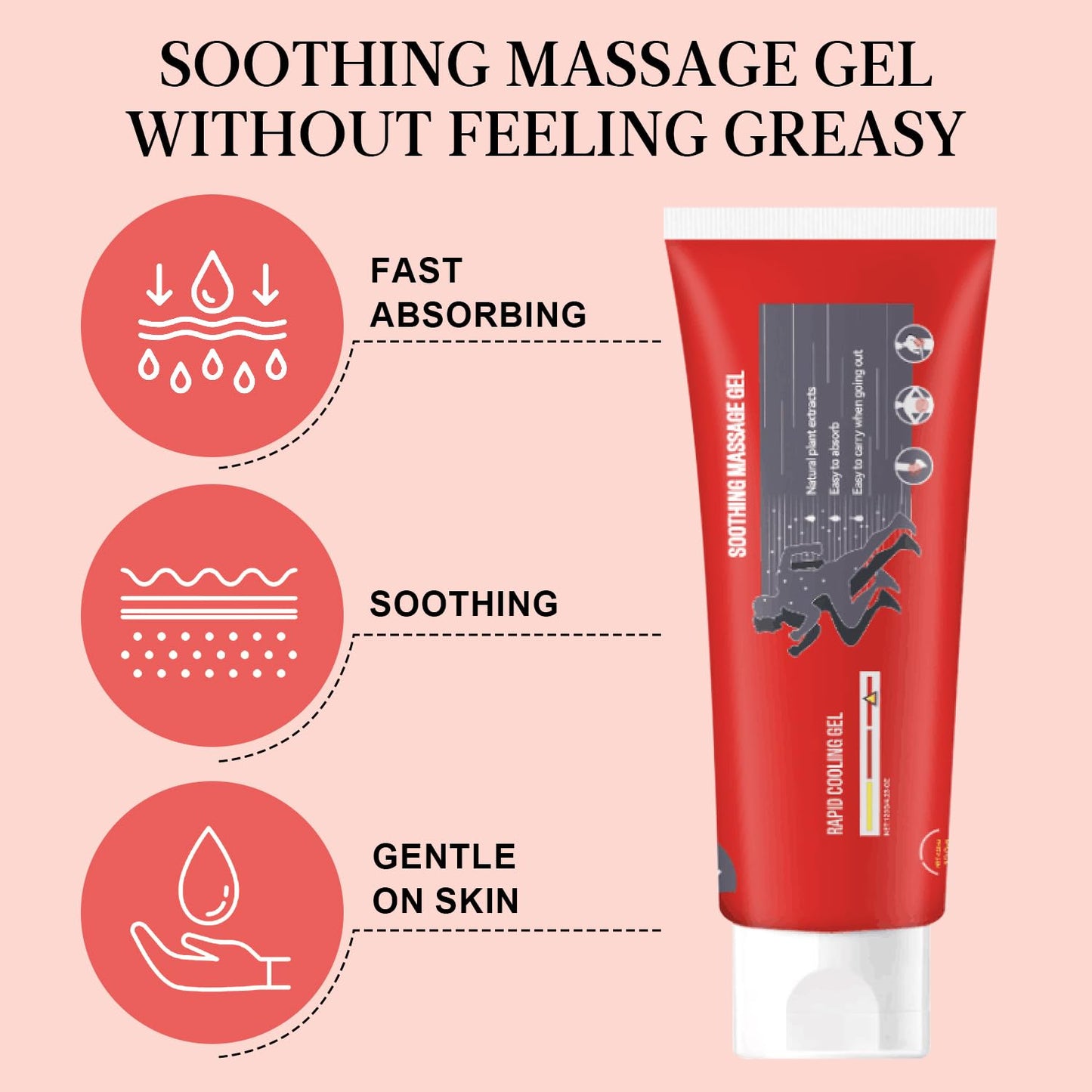 Joint Gel, Soothing Massage Cream, Joint Soothing Comfort Gel for Back, Neck, Keen, Muscle, and Foot, Absorb Quickly, Natural and Non-Greasy, 4.23OZ - dailyvitalstore