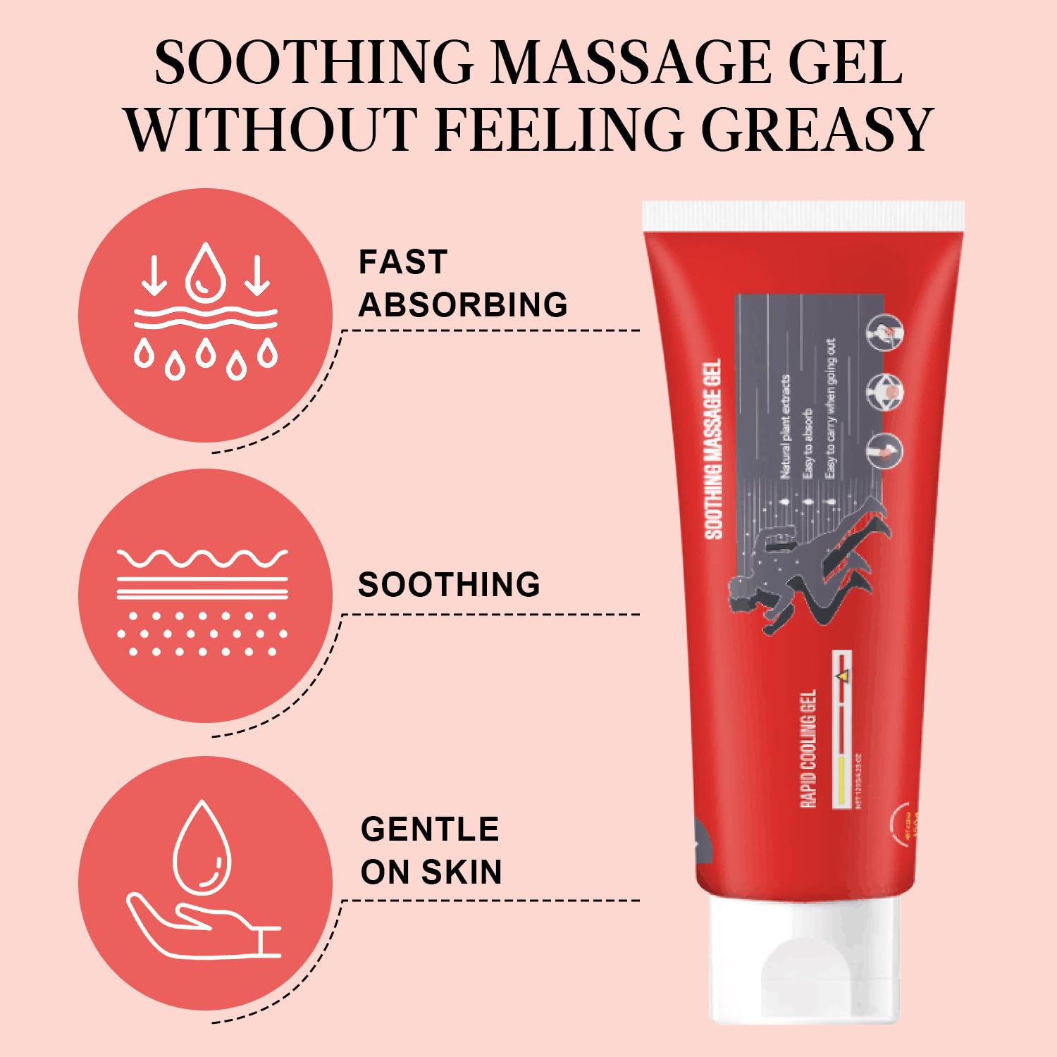 Joint Gel, Soothing Massage Cream, Joint Soothing Comfort Gel for Back, Neck, Keen, Muscle, and Foot, Absorb Quickly, Natural and Non-Greasy, 4.23OZ - dailyvitalstore