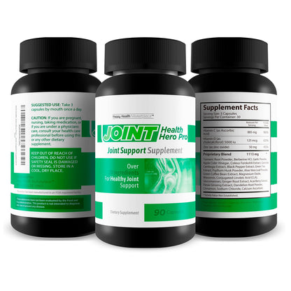 Joint Health Hero Pro - Our Best Joint & Bone Support Supplement - Turmeric - Vitamin D - Vitamin C - for Knees, Hips, Hands, Feet, Back, Neck, and More - Our Best Vitamin D Formula - dailyvitalstore