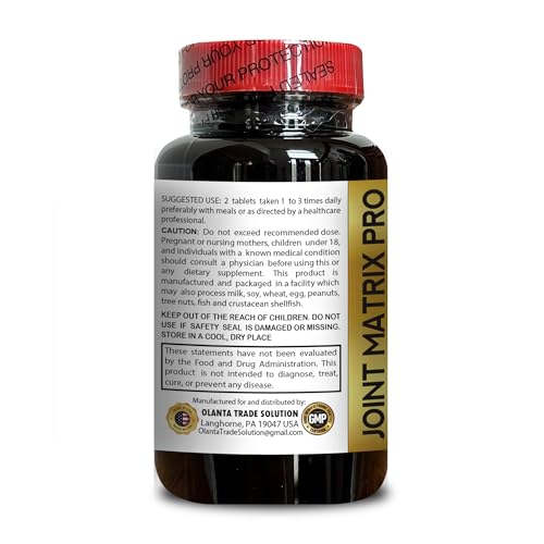 Joint Matrix PRO Natural Complex - Joint Support Supplement for Women, Support Joint Function and Mobility - 1 Bottle 90 Tablets - dailyvitalstore