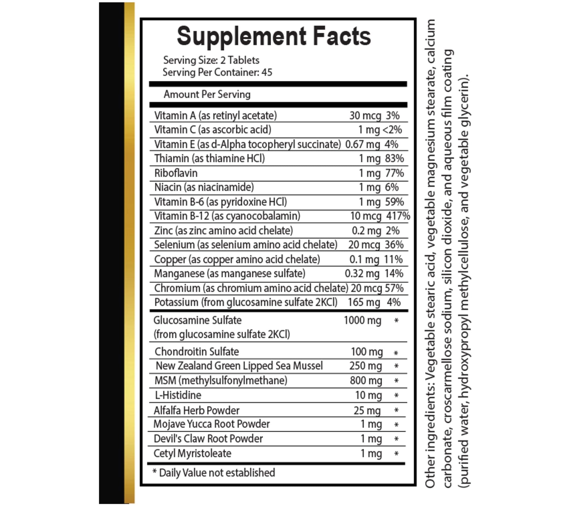 Joint Matrix PRO Natural Complex - Joint Support Supplement for Women, Support Joint Function and Mobility - 1 Bottle 90 Tablets - dailyvitalstore