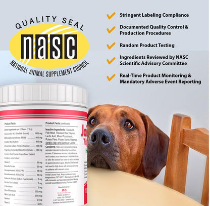 Joint MAX Triple Strength Hypo-Allergenic Soft Chews for Dogs - Hip and Joint Support Supplement with Glucosamine, Chondroitin, & MSM - Made in The USA - 120 Soft Chews - dailyvitalstore