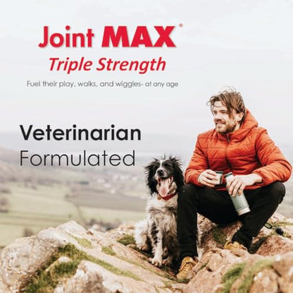 Joint Max TS Joint Supplement Vet Formulated Pain & Inflammation Relief Treats Hip Dysplasia & Arthritis, Glucosamine, Chondroitin, Turmeric, MSM, HA, Creatine, Omega 3 EPA + DHA.120 Soft Chews - dailyvitalstore