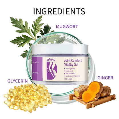 Joint Purple Gel, Cooling Massage Cream with Turmeric for Back, Neck, Joints & Muscles – Hydrating Gel for Active Lifestyles - dailyvitalstore